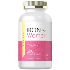 여성용 철분 65mg 고함량 300정 8개월 대용량 미국산 Iron for Women, 여성용 철분 65mg 300정, 1개