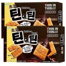 바삭한 초코 비스킷 틴인틴 200g 2P 초콜릿 과자 간식 (WFJGO8K), 2개