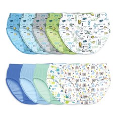 James Dean Previni 40 支純棉繪圖 Aqua 男孩內褲 10 件套