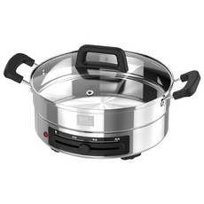 멀티 전기팬 미니 전기후라이팬 다기능 전기그릴 소형 캠핑용 온도조절 팬케이크 튀김 조리, DJG-J3265(업그레이드 모델)