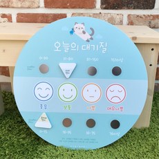 원형 통합표시판 대기질 안내판 인테리어 디자인문패 유치원 환경구성판 어린이집