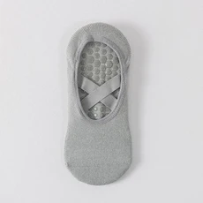 요가 피벗 바레 양말 여성 코튼 테리 실리콘 미끄럼 방지 그립 필라테스, 01 EU 36-40, 01 light gray