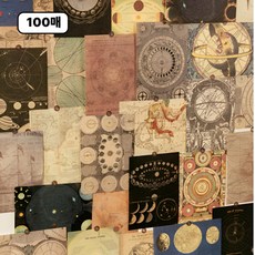 보스케 빈티지 다꾸 배경지 메모지, 1개, 100매, 밀키웨이