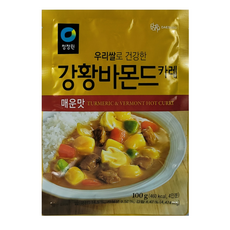 청정원 우리쌀 강황바몬드 카레 매운맛, 10개, 100g