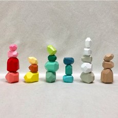 원목 블럭 22 pcs 교구 아기 장난감 타임블룸 꼬꼬마돌, 1개