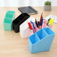 데스크정리함 3칸 책상 펜 정리함 학생용품, 1개