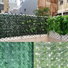 테라스 가림막 차양막 플라스틱 잎 울타리 인공 식물 han+02931TG, 1 x 3m_사과잎, 본상품선택