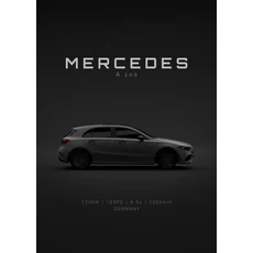 블랙 유명 자동차 M-메르세데스-B-벤츠-AMG GT 63 E 350 포스터 프린트 캔버스 페인팅 홈 거실 벽 예술 차, 01 20x30cm No Frame, 08 11