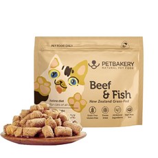 PETBAKERY貝可寵 紐西蘭草飼牛深海魚貓主食凍乾 優寵務YOURPETS獨家代理, 1個, 50 g