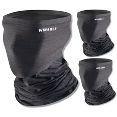 Winable 中性款運動圍脖式防曬面罩, 02 一般款灰色