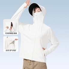 防曬衣女2025新款夏季冰絲薄防紫外線輕薄涼感戶外透氣防曬服外套, L  90-100斤