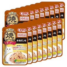 차오 (CIAO) CIAO (차오) 정성스럽게 구운 가다랑어 디너 본격 육수 맛 30g×16봉 (볼 판매) 다시 고양이