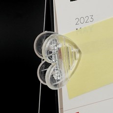 아이템스팟 투명 하트 집게 1P 독서 책 서류