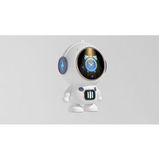 新款屏顯AI大模型豆包deepseek藍牙WIFI音響時鐘鬧鐘智能創意音箱, 1個, 白色