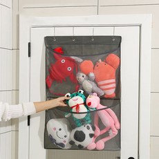 문걸이 수납 파우치 메쉬 다용도 소품정리함 2칸 4칸jht8+6kkh, 그레이_2칸
