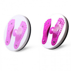 발지압 트위스트 허리스트레칭기 허리운동 홈트, 발지압트위스트 핑크