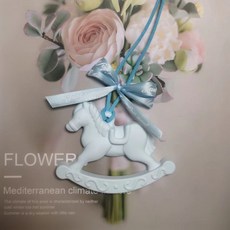 香薰擴香石掛飾，馬駒造型，適用衣櫃櫥櫃車內去味，招財小物, 藍顏知己小馬駒,枙子花
