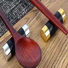 가득찬숙 블랙 투톤 수저 받침대 식당주방용품, 골드