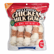 굿픽샵 코스트코 벨버드 치킨 밀크껌 강아지껌 대용량 사탕증정, 1개, 1kg, 치킨 밀크 껌