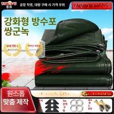 타포린 방수천막 양면 발코니 실버 캐노피 텐트 호로, 6x10m, 아미그린 강화