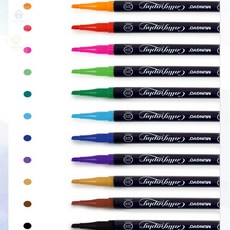 아토스타일 캘리그라피 펜 수성펜수채화캘리그라피, 6색