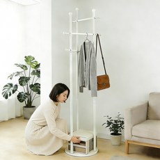 폴라도레 스탠드 옷걸이 행거 튼튼한 철제 헹거, 아이보리