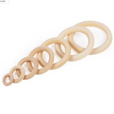 Themoreshop 원형링 나무 우드 링 고리 라크라메링 40mm, 10개