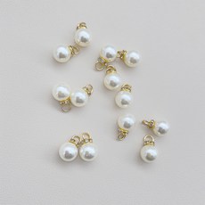 새담 금속장식 크리스탈 진주 / 포장 소품 악세사리 diy 재료, 10개