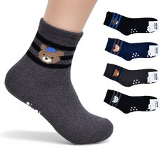 남성 단목 5켤레 곰돌이 예쁜수면양말