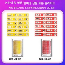 프레파라트 48종 표본 실험도구 식물 현미경 체험, 24장 곤충 B, 기본 색상
