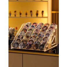 캔뱃지커버 보관함 전시 아크릴케이스 업그레이드 7단 수납 선반 35개, 투명 수납함 50개