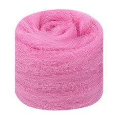 JY 羊毛氈材料包 長纖維70S羊毛條 DIY手作材料, 19濃櫻粉【10g/每包】, 1個