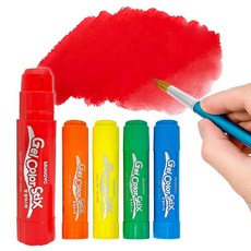 국산 어린이 인증 수성 젤 크레파스 5색 물감 겸용, 젤 칼라스틱 크레파스 5색, 옵션:젤 칼라스틱 크레파스 5색