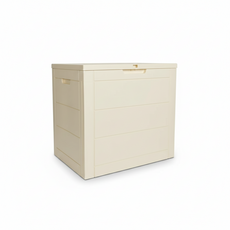 NEW 야외보관함126L 수납 정리함 플라스틱 조립식창고 택배보관함 데크박스 수납벤치 정원 베란다정리, N_아이보리126L