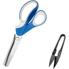 갈라딤의 핑킹 가위 - 패브릭 가죽 및 종이용 드레스메이킹 재봉 GD-046-E, Blue, Blue