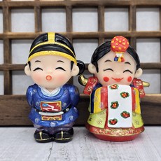 인사동공예 신랑신부(소) 한복 인형 외국인 결혼 선물 포장