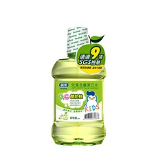 刷樂 Shallop 兒童含氟漱口水 500ml 青蘋果口味 無酒精 氟+木糖醇雙防蛀配方 通過SGS檢驗, 1個, 青蘋果
