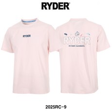 라이더 티셔츠 배드민턴 반팔 상의 남성 여성 반팔티 코튼라이크 오버핏 핑크 2025RC-9