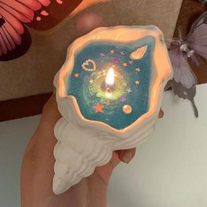 海螺造型香氛蠟燭 小眾香氛 交換禮物 伴手禮品 生日禮物 浪漫情人節, 【星河藍】浪漫海螺香薰*一個