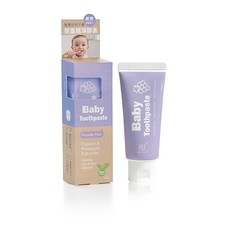 酷咕鴨 KUKU PLUS 酵素嬰兒牙膏 - 葡萄口味, 50g, 1個, 50L