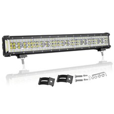 사이드 슈터 도로 LED 쿼드 오프 5인치 조명 2PCS 라이트 주행 로우 포드 뮤토빔, White, 20inch
