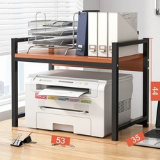 선반 수납함 다이 색상 책상 거치대 보관 복합기 팩스 이동식 3층 A2 블랙유리목, 1개, G. H형 하이트닝 더블레이어 53x35x44-고대백단