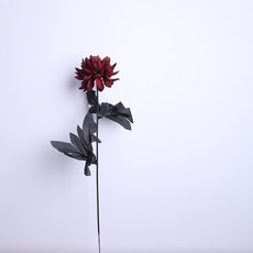 仿真拍照花束 彼岸花 黑色仿真玫瑰花 黑暗jk寫真拍照攝影道具 哥特黑玫瑰 假花 花束裝飾 情人節 朋, 紅色蓮花 花朵直徑10cm 整支40cm, 1個