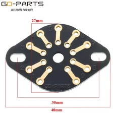 CMC 4pin 5pin 6pin 7pin 8pin 9pin 튜브 소켓 Hifi 오디오 빈티지 튜브 앰프 DIY 용 양면 PCB 보드 어댑터, 1개, 기타, 02 For 9pin-Black