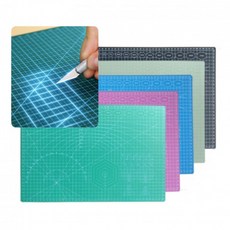 양면 커팅매트 칼판 고무매트 사무실 공장 책상 데스크 컷팅매트 A2 블루, 상세페이지 참조