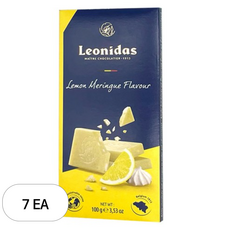 레오니다스 타블릿 레몬메링게 초콜릿, 100g, 7개