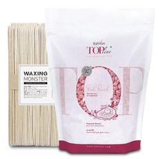 이탈왁스 TOP LINE 민감피부용 핫필름 왁스 750g + 우드 스파츌라 L 100개입 세트, 핑크펄, 1개, 핑크펄