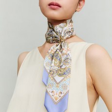 닥스 DAKS DCSC6E551Y1 [닥스 스카프] 페이즐리 옐로우 실크 트윌리 스카프