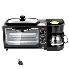 多功能早餐機 110V電烤箱 三合一烘焙機 9L烤箱 0.8L咖啡壺, 11OV