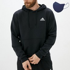 adidas 愛迪達 男款連帽長袖T恤+時尚口罩